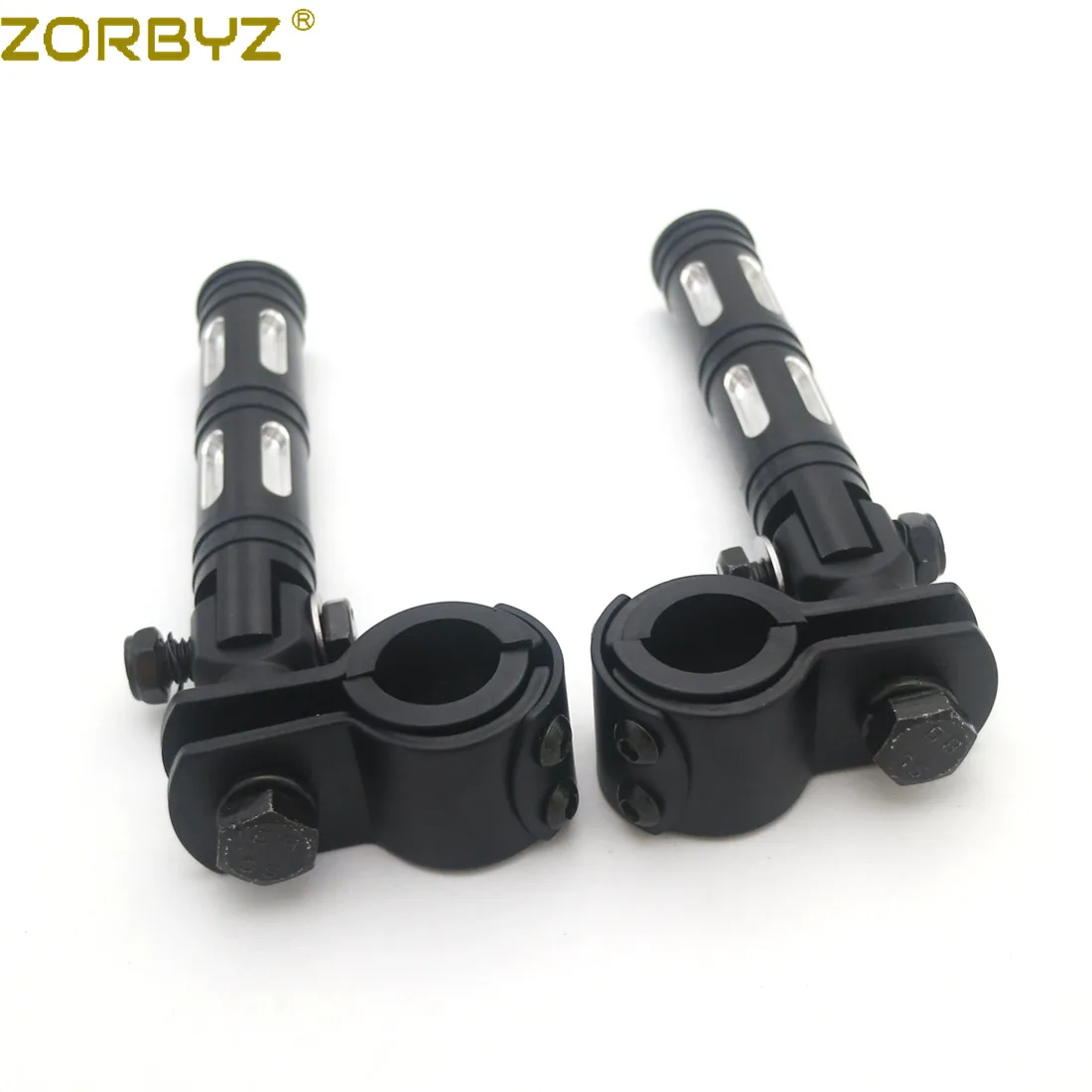ZORBYZ мотоцикл черный 1 1/" 32 мм шоссе бар Защита двигателя подножки Крепление зажим подножки для Harley
