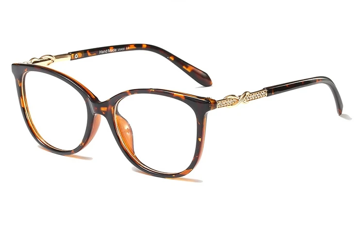 RFOLVE, кошачий глаз, очки со стразами, оправа, женские, оптические, модные, компьютерные очки, модные, подходят, не оптические очки, RX377 - Цвет оправы: C5 leopard