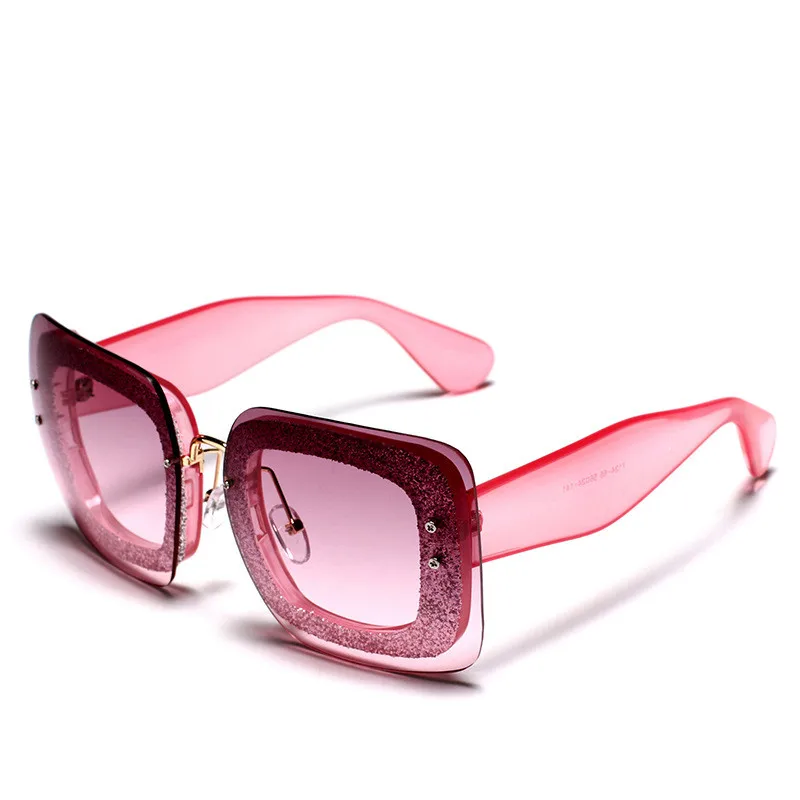 Новые классические ретро большие квадратные солнцезащитные очки, модные дизайнерские сексуальные женские спортивные солнцезащитные очки для улицы - Цвет линз: Pink