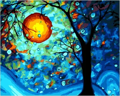 Бескаркасные картины картина по номерам ручная роспись холст Рисование diy маслом