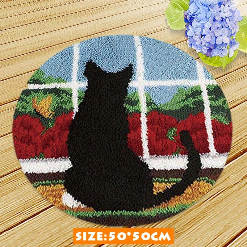 AZD029 Almofadas Smyrna Knooppakket кошка собака Klink Haak Kussen Bloem комплект Klink Haak Kleed Bloemen наборы Diy рукоделие коврик вышивка 3D - Цвет: AZD029