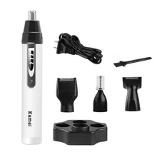 Kemei электрический триммер для носа KM-6650 4 в 1 бритва с насадками для бровей Триммер машинка для стрижки бороды Триммер для удаления волос перезаряжаемый