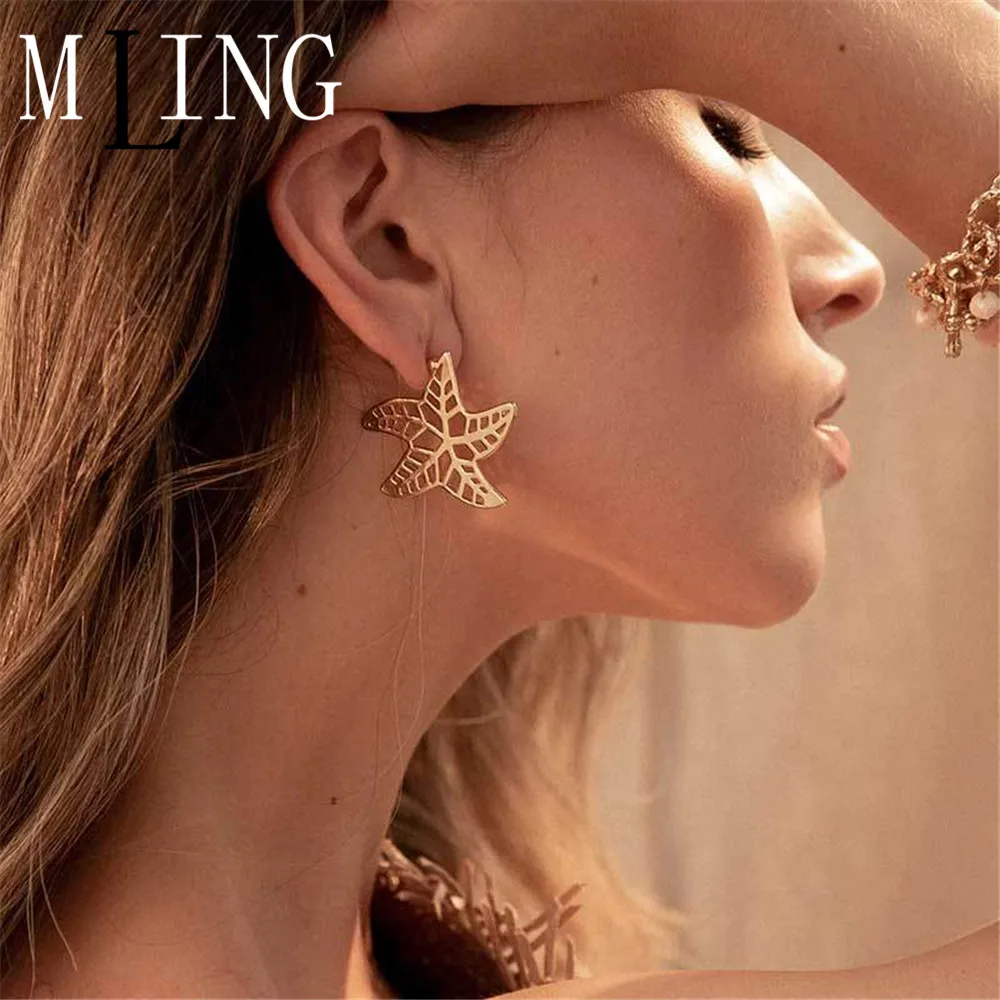 Женские винтажные серьги-гвоздики из Золотого Сплава MLING | Украшения и аксессуары