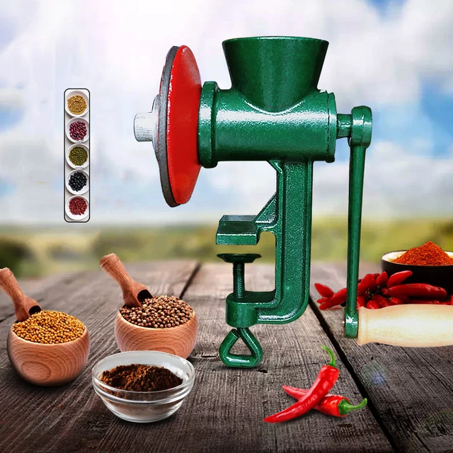 Manual Grain Mill Grinder Hand Crank For Grinding Corn Nut Spice Wheat  Coffee US