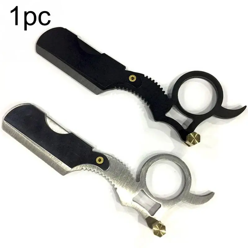 New Retro Folding Steel Razor Blade with Stand for Bladeless Razor for Men Male Shaving and Hair Removal Tool