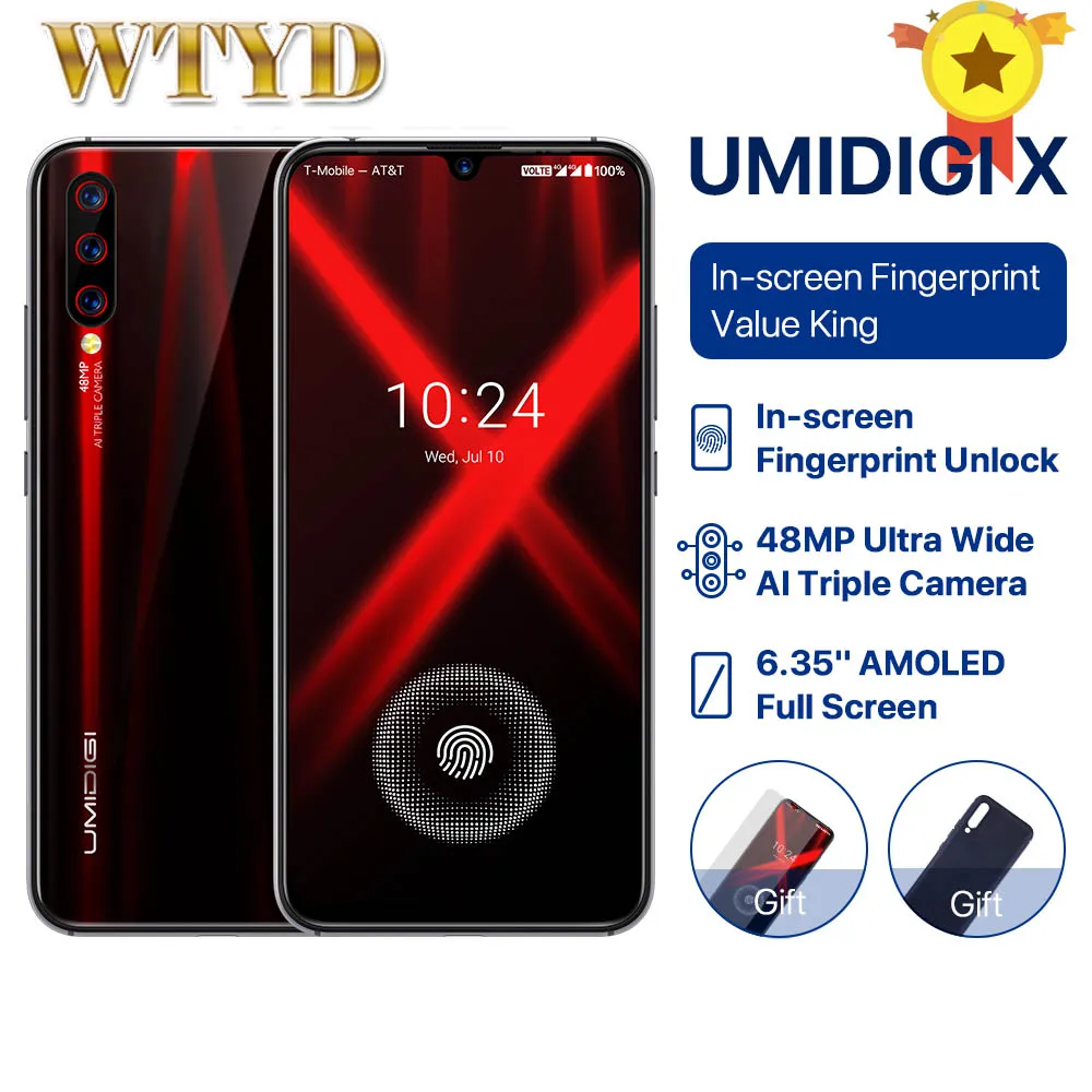 UMIDIGI X смартфон с 5 дюймовым дисплеем четырёхъядерным процессором ОЗУ 4 Гб ПЗУ 128 ГБ