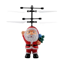 Mini Drone Santa Claus Flying Ball LED Luminous Balls Electronic Quadcopter Magic Sensing Helicopter Toys For Children Christmas