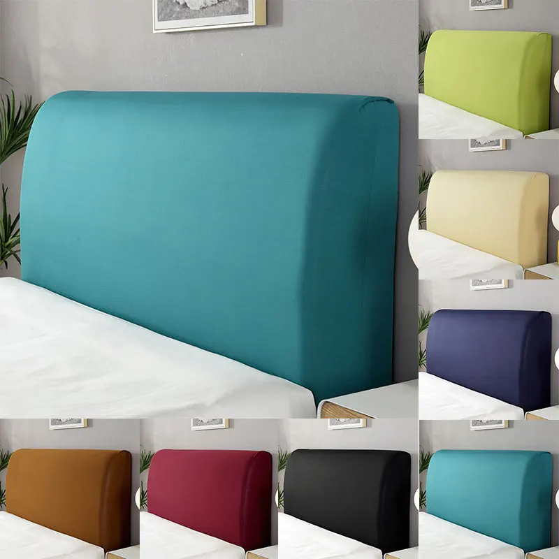 

Bedhead Cover Anti-Dirty Solid Color Durable All-inclusive Bed Back Protection Elastic Soft Cozy Bedhead Cover Headboard
