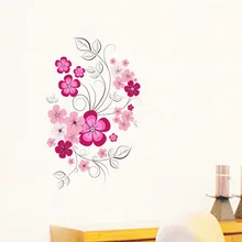 Гостиная ТВ стены цветок лоза диван фон цветок Декоративные наклейки Мода цветок лоза JM5106