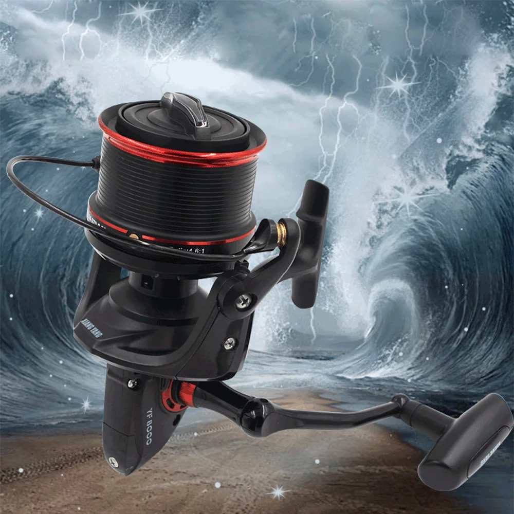 

New YF8000 + 9000 Dual Line Casting Wheel Right/Left Handle Fishing Reel Carp Boat 12+1BB Spinning Fishing Reel with Spare Spool