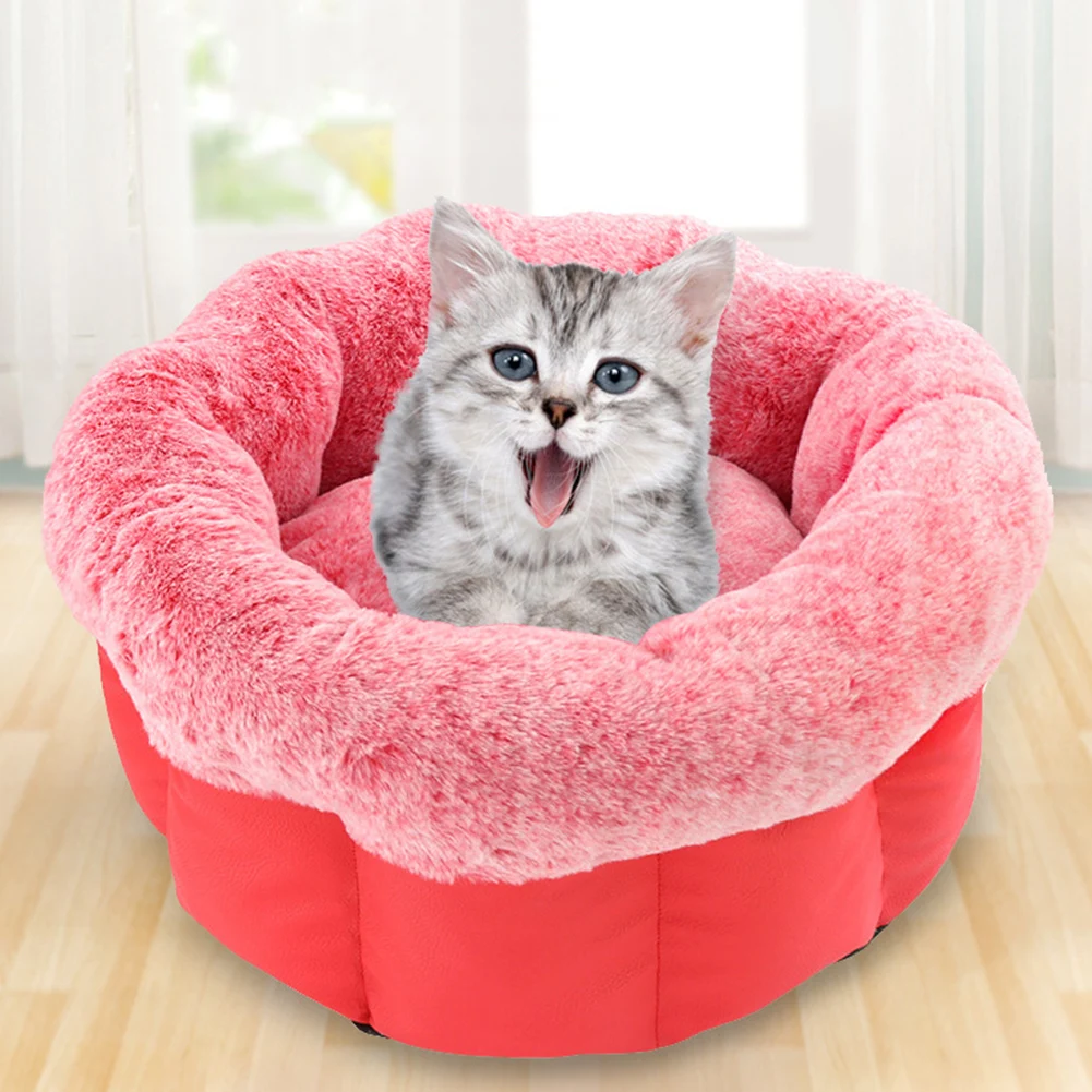 Домашние Животные Кошки котенок питомник коврик подушка теплый круглый мягкий спальный кровать гнезда дом