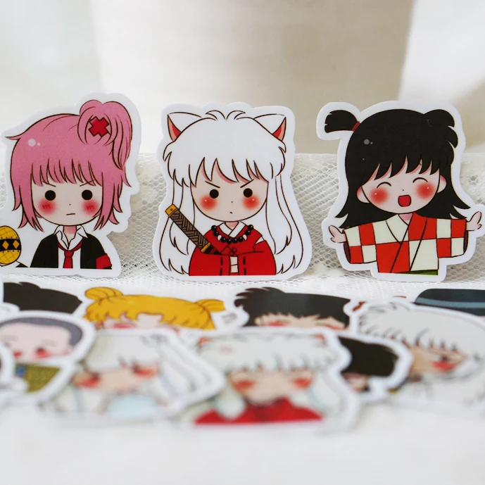

40PCS Cartoon Inuyasha Stickers Crafts And Scrapbooking stickers kids toys book Decorative sticker DIY Stationery
