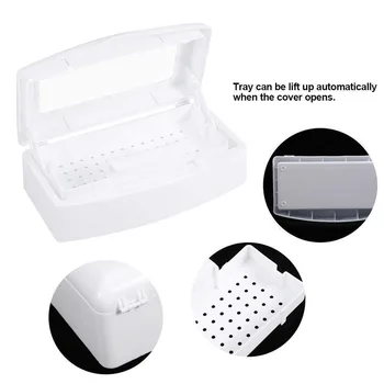 

Sterilizing Tray Box Cleaner Disinfection Box Nail Art Pedicure Manicure Tool Sterilizing Metal Nipper Equipment Cleaner Tools