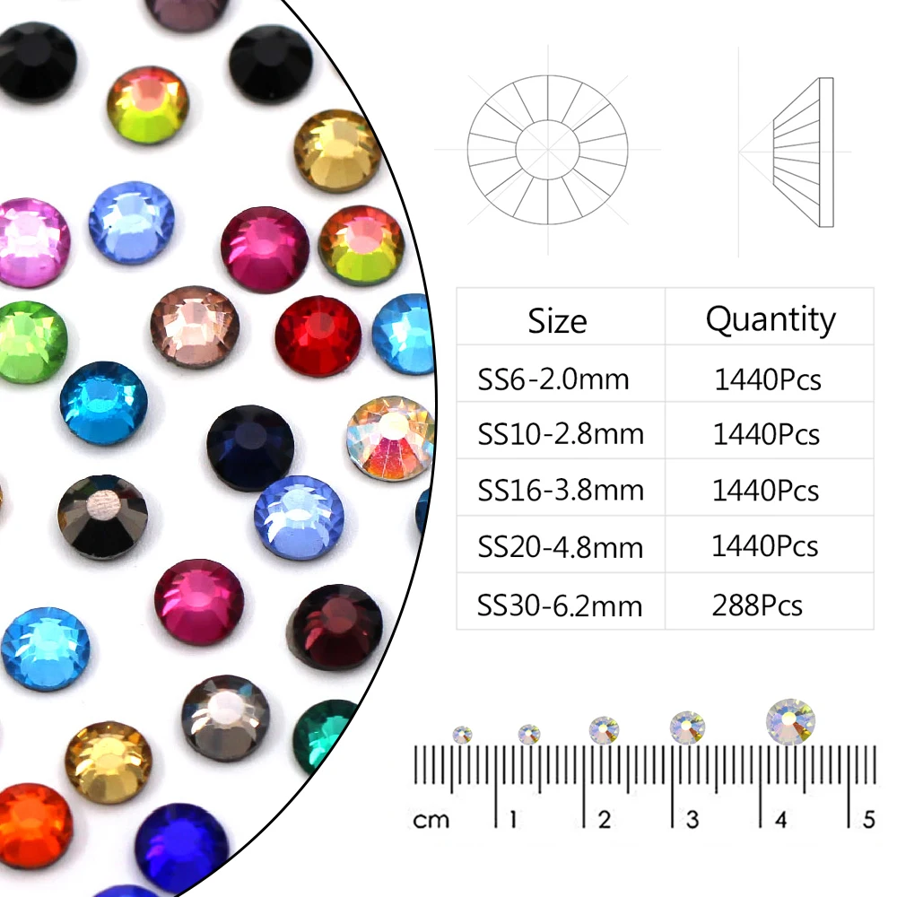 Синий Циркон горный хрусталь горячей фиксации Flatback Стразы железа на страз стекла