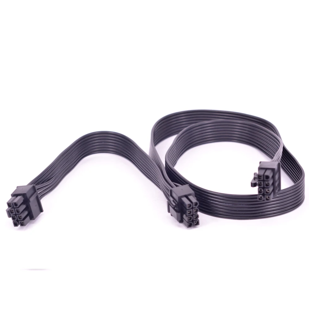 PCIe 8pin to 2 Ports 6+2Pin Power Supply Cable Flat Sleeve For Seasonic PRIME Gold SSR-1000GD SSR-850GD SSR-750GD SSR-650G