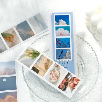 

INS wind sticker bag listening to the wind Yin small fresh art hand account DIY decorative stickers Kawaii school supplies