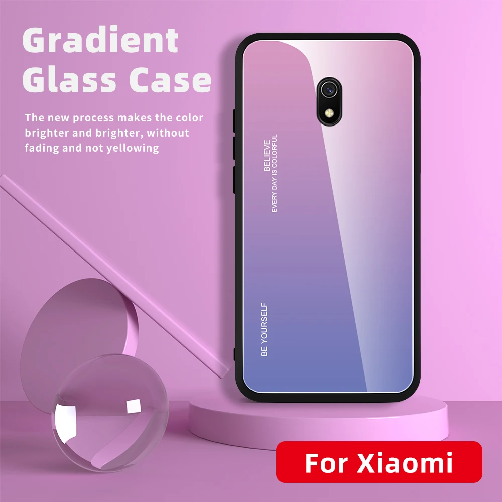 Для Redmi 5 Plus 8A 7A 6A мягкая рамка задняя крышка телефона для Xiaomi Redmi K20 Pro Note 5 6 7 8 Pro K20 градиентный чехол из закаленного стекла