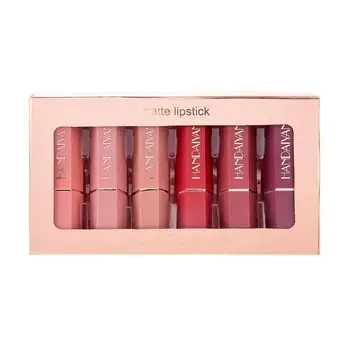 

6pcs/Lot Matte Lipstick Set Waterproof Long Lasting Beauty Lipstick Lip Up Glosses Velvet Cosmetic Make Set Non-stick