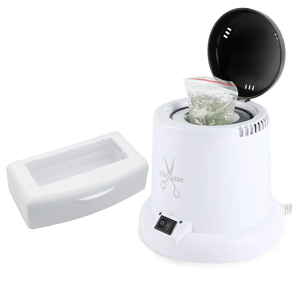 Sterilizer And Box Мини-стерилизатор для ногтей с высокой температурой, стерилизатор для маникюра, стоматологической парикмахерской, стеклянные инструменты для стерилизации ногтей, дезинфекция для здоровья - Цвет: Sterilizer And Box