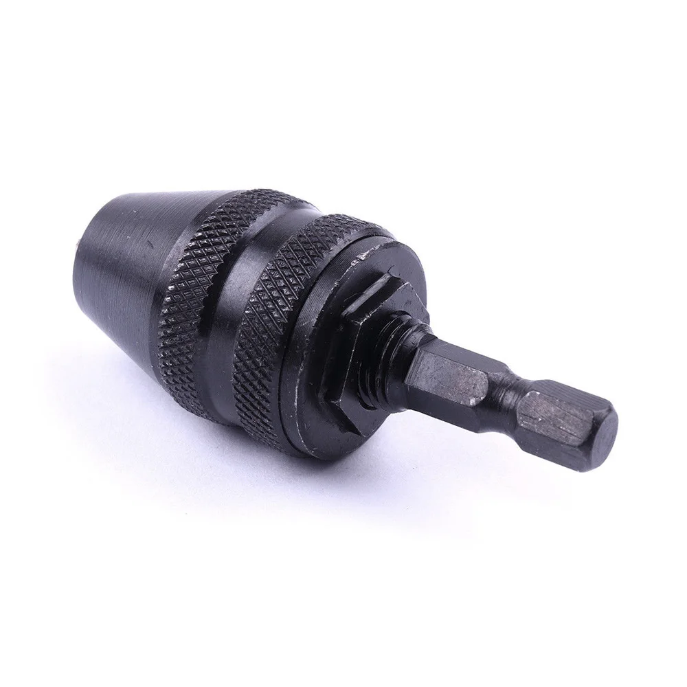 1/4 Shank 0.3-8mm Hex Keyless Drill Chuck Screwdriver Bit Impact Driver Adaptor