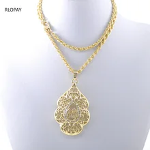 Религиозное ожерелье Аллаха Кулоны из нержавеющей стали для девочек мусульманское Ислам Цепочки и ожерелья ювелирные подвески в форме капель воды для изготовления ювелирных изделий