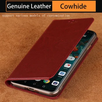 

Flip phone Case For Huawei P10 P20 P30 Mate 9 10 20 Pro lite case P Smart Y6 Y7 Y9 2019 Oil wax skin For Honor 8X 9X 10 lite