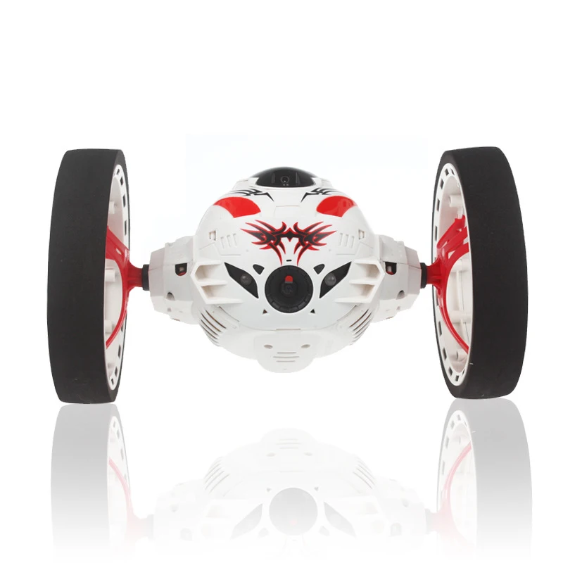 Для RC игрушки Wi-Fi с помощью приложения на телефоне Беспроводной дистанционного Управление прыгающее внезапное изменение яркости Автомобильный светодиодный свет 2,4G 6CH RC автомобиль отказов с 720P HD Камера - Цвет: Белый