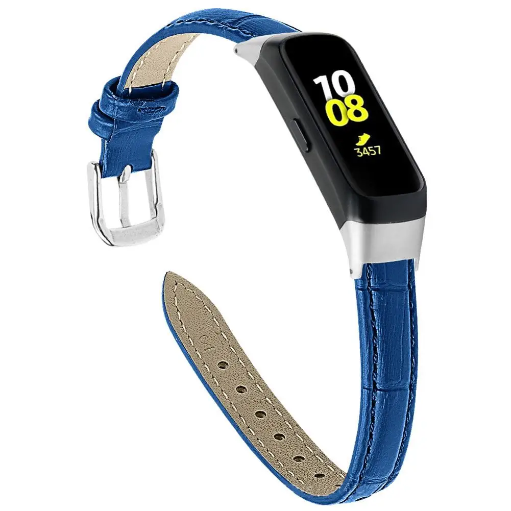 Для Galaxy Fit SM-R370 сменный Браслет Премиум кожаный ремешок умный Браслет для наручных часов ремешок аксессуары