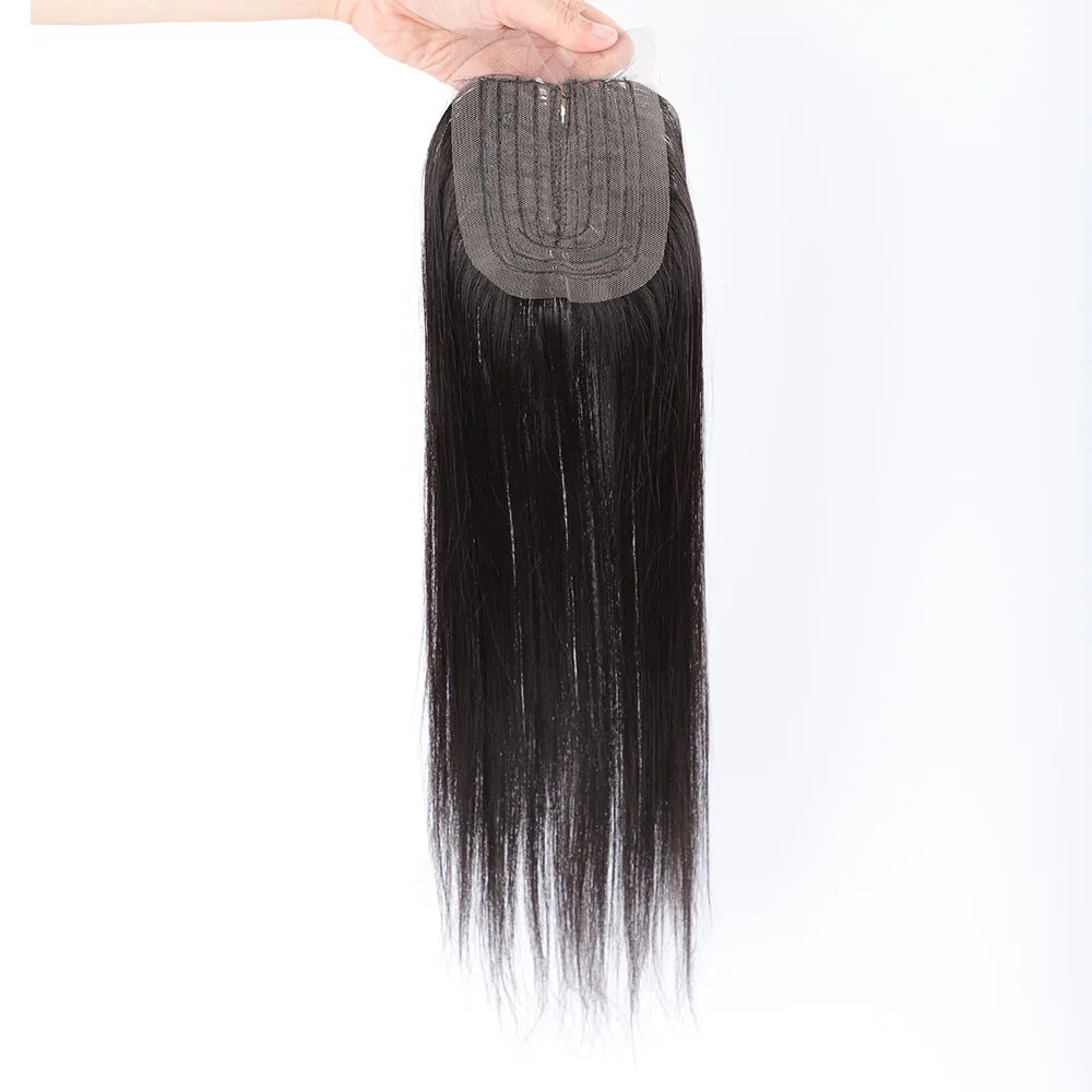 Synthetic Hair Bundles with Closure All in 1 Straight Synthetic Sew in Weave Hair Bundles Women Weavon 3 with Closures