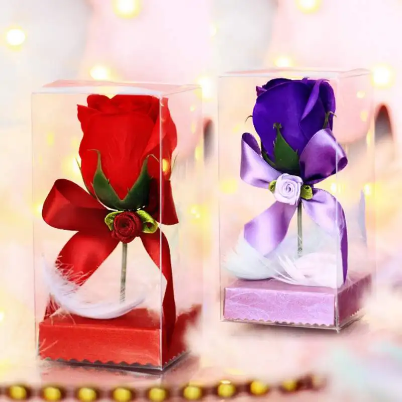 

Best Gift For Girlfriend Simulation Rose Wedding Decoration Soap Flowers Valentine's Day Gift Gold Rose Gold Flower with Box