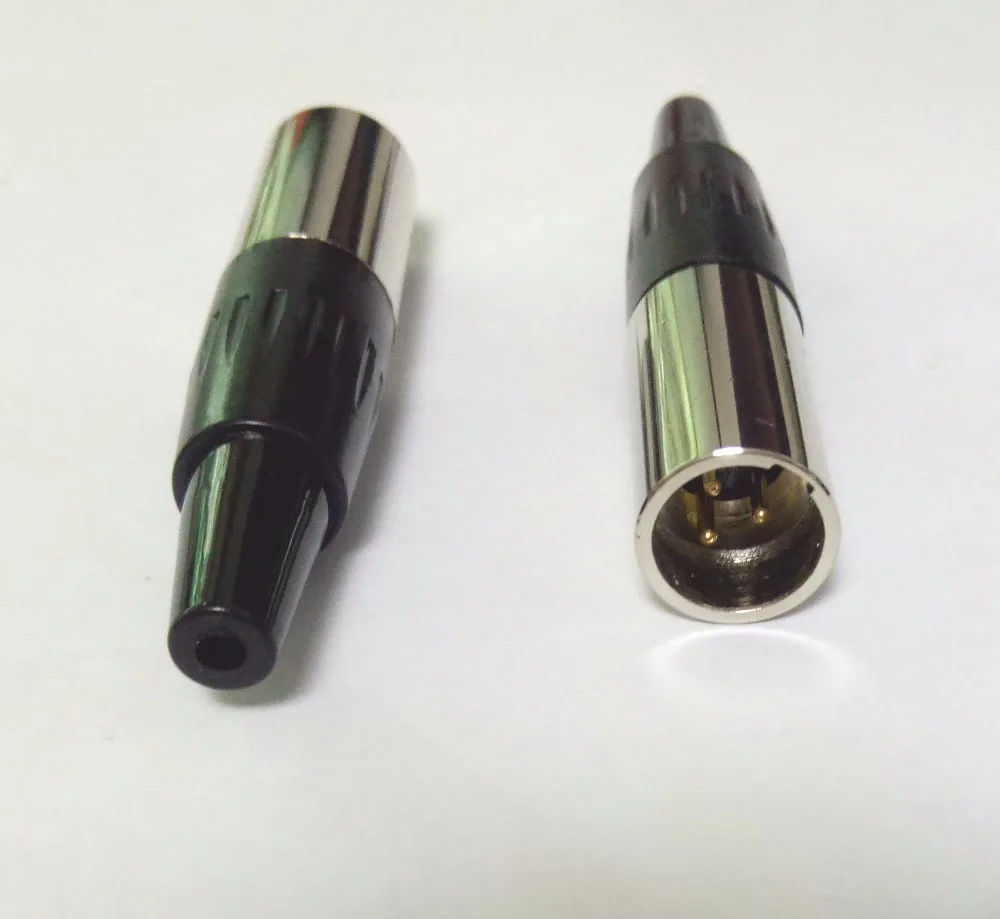 

500 PCS high quality Mini XLR 3-Pin Male plug Audio Cable adapter New