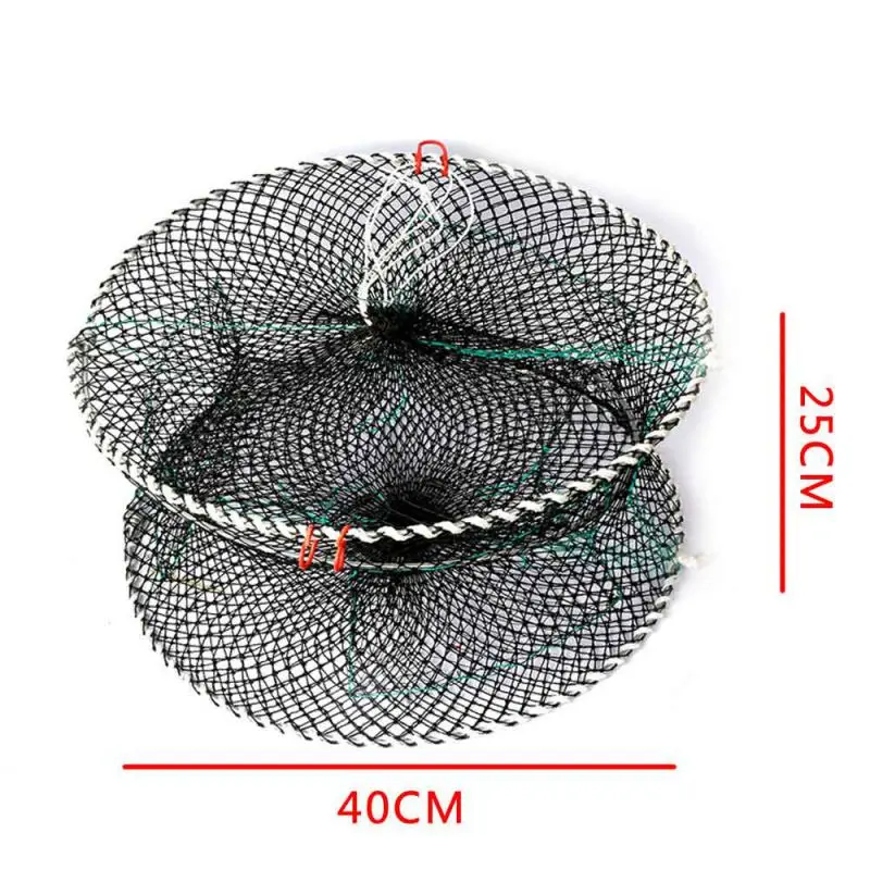 

3 holes Fishing Net Shrimp Cage Nylon Foldable Crab Fish Trap Cast Net Folding Fishing Network Reinforced Automatic Catch fish