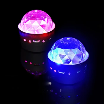 

Colorful DJ RGB Light Disco Party Stage Lights Sound Activated Rotating USB Car Ambient Light Car Interior Atmosphere Lamp
