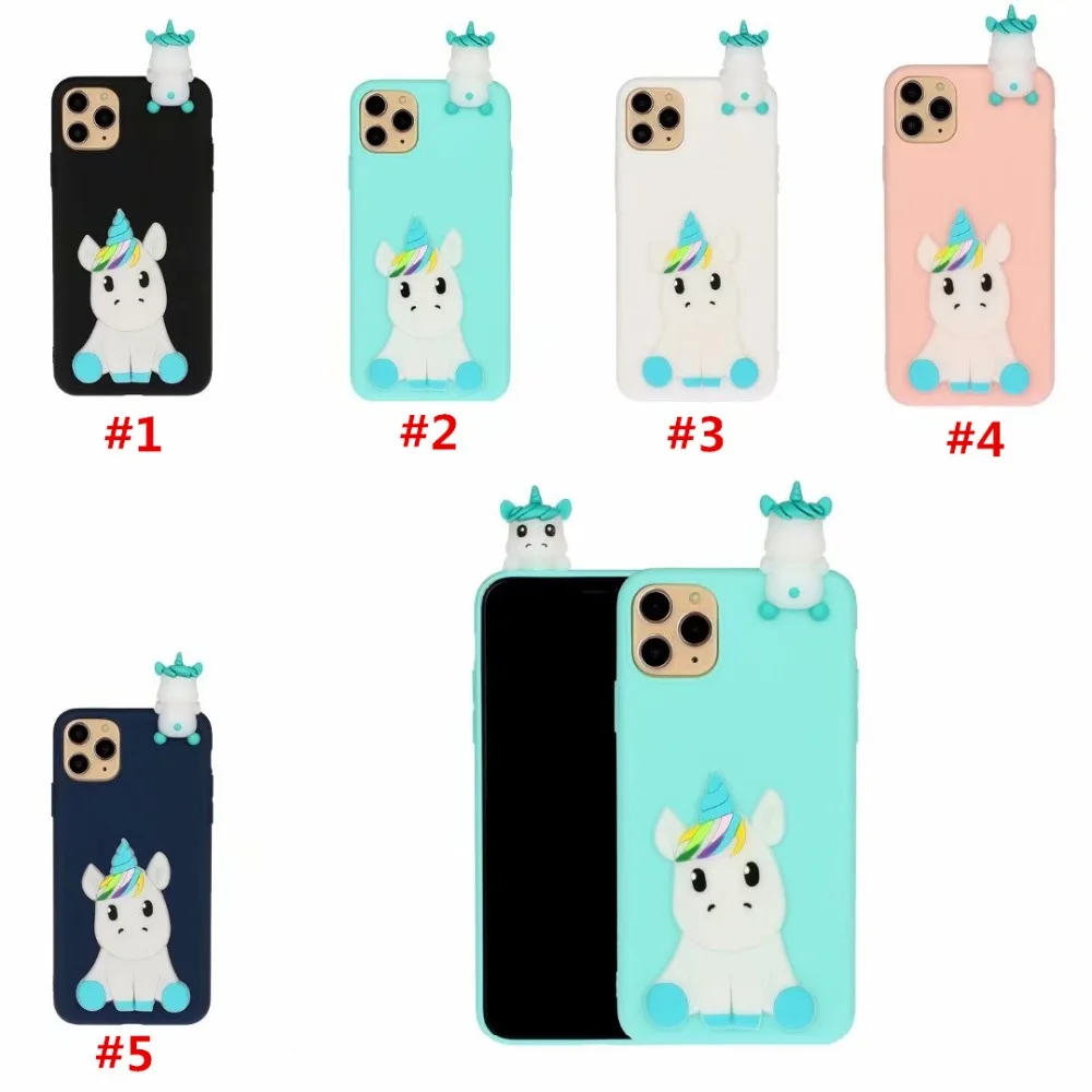 Для iPhone 11 Pro XS Max XR X 6S 7 8 Plus чехол 3D единорог Capinha Funda женский Мягкий силиконовый чехол