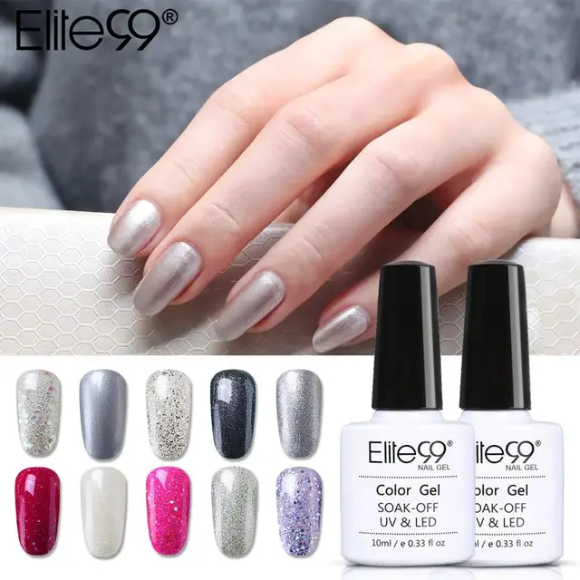 Elite99 10ml Glitter Perle Nagel Gel Tränken Weg UV Gel Lack Semi Permanent UV Lack Gel polnisch Für nail art Maniküre