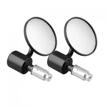 

2 Pieces Motorcycle Rearview Mirror Round Handlebar Bar End Rear View Mirrors Bike Motorbike Side Mirror