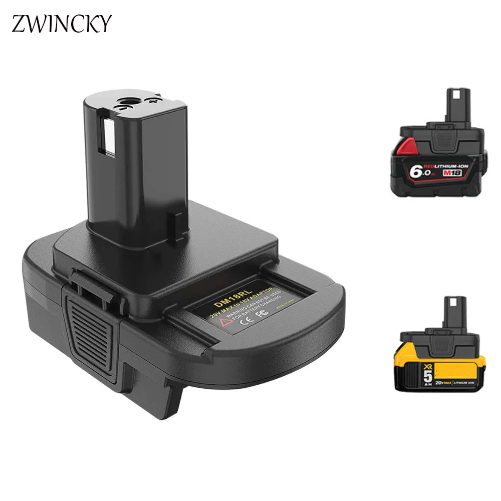 ZWINCKY Battery Converter Adapter For Dewalt For Milwaukee 18V 20V To