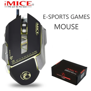 

IMICE New V9 E-sports games computer mouse Optical 7 Buttons 3200DPI USB Wired Gaming Mouse for Desktop PC Laptop Computer