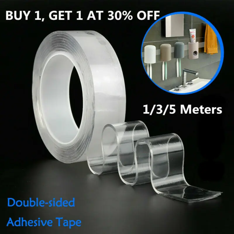Magic Double-sided Grip Tape Traceless Washable Adhesive Gel Nano Invisible Tape