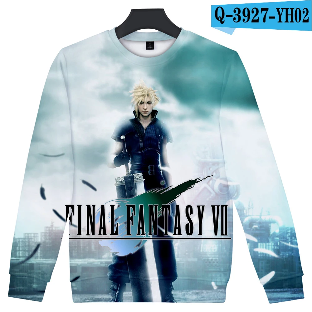3D Горячая Распродажа толстовки Final Fantasy 7 Толстовка Горячая игра Harajuku Мужская толстовка модный Повседневный пуловер мужская одежда - Цвет: 3D