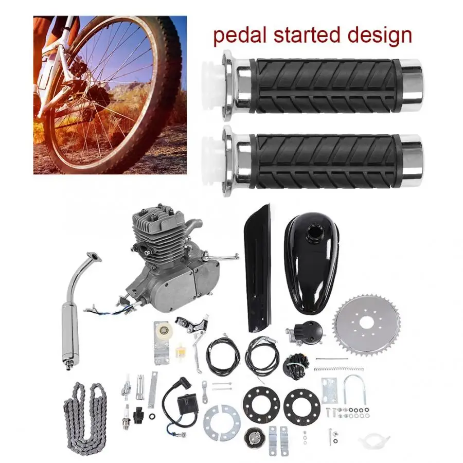 Flash Deal 50CC Bicycle Engine Kit 2-Stroke Gas Motorized Motor Bike Kit Bike Conversion Kit Engine Bike Part Newest Version 5