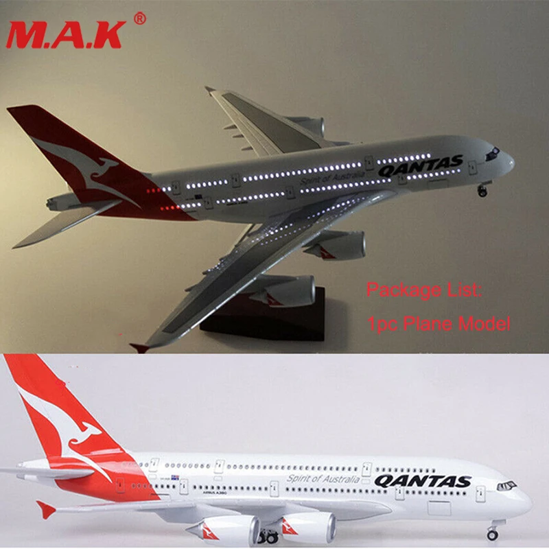 

1/160 Malaysia Airline LED Airplane Model A380 Simulation Passenger Aircraft