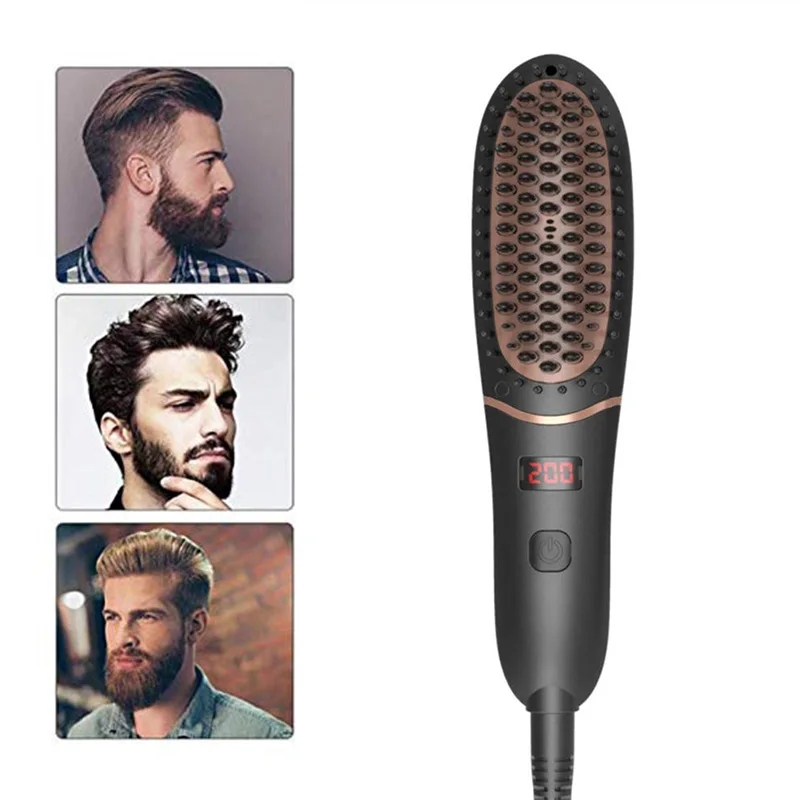 

Beard Straightener for Men Beard Straightening Heat Brush Comb Ionic Electric Multifunctional Professional Hair Style Men Beard