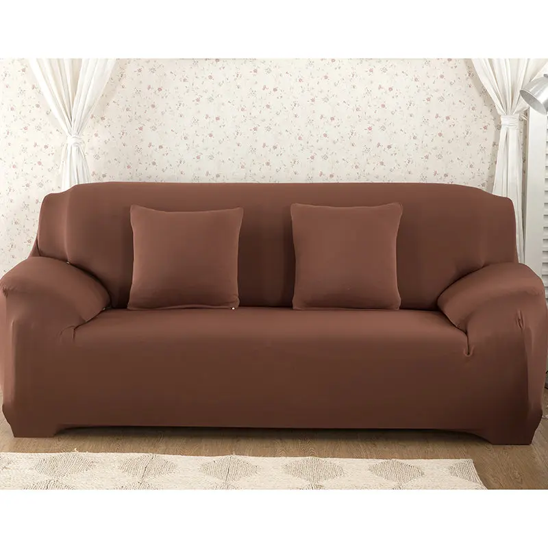 Эластичный чехол на диван геометрический хлопок чехлы для стульев покрывала для дивана стрейч для диван в гостиной Чехол Диван Полотенца принципиально диван - Цвет: brown