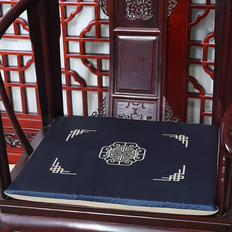 Новый 2019 вышивка Lucky в этническом стиле Подушка для сидения из китайского шелка декоративный коврик диван кресло подушка для кресла