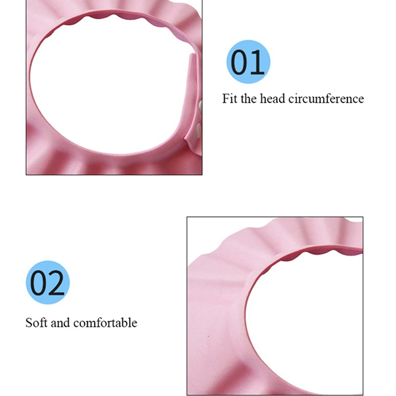 Baby Shampoo Cap Safe Adjustable Waterproof Shampoo Cap Baby Ear Protect Shower Children Kids Hat