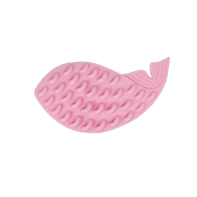 pink В форме Кита стеклянная присоска кисточка для удаления волос кошка для удаления волос ПЭТ кошка на присоске, силиконовый массажный гребень - Цвет: pink