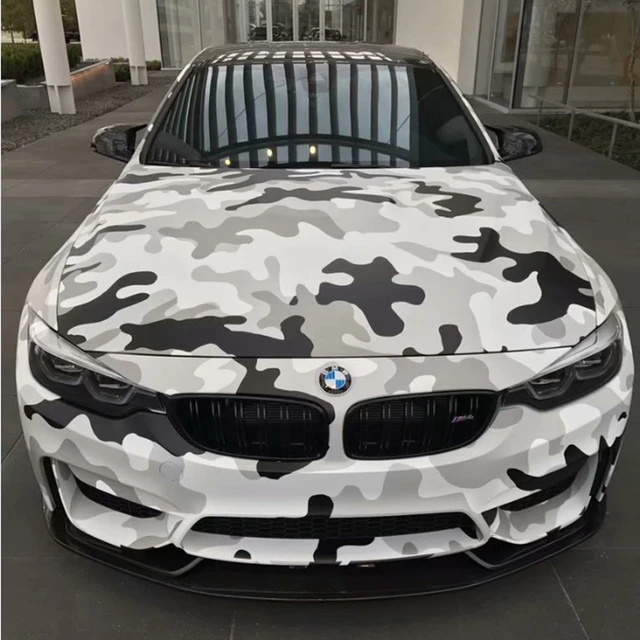 12 x 60 GLOSS Camouflage Camo Snow Urban Printed Vinyl Car Wrap Decal  Film