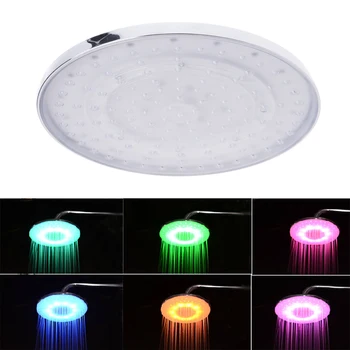 

8" inch RGB LED light Round Stainless Steel Rainfall Bathroom Shower Head AU HOT Drop Ship Support