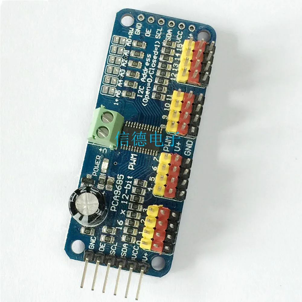 1pcs Pca9685 16channel Pwm Servo Steering Gear Drive Board Robot